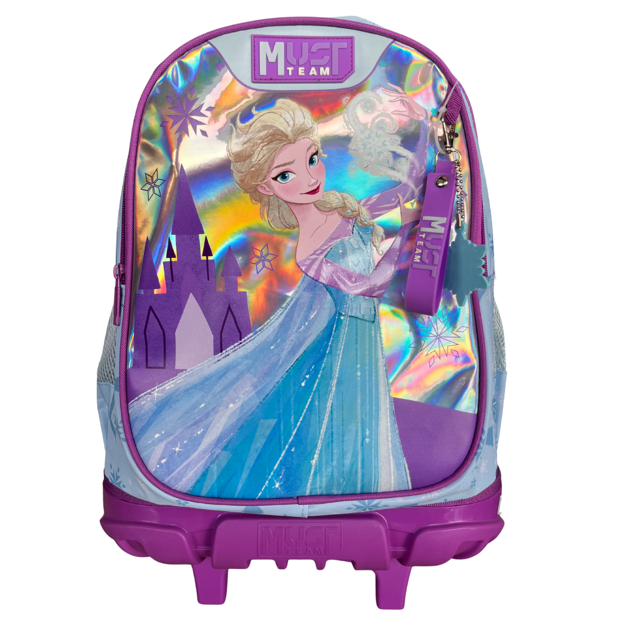 Cartable à Roulettes MUST Team Fille Bleu & Violet – Princesse des Neiges Holographique