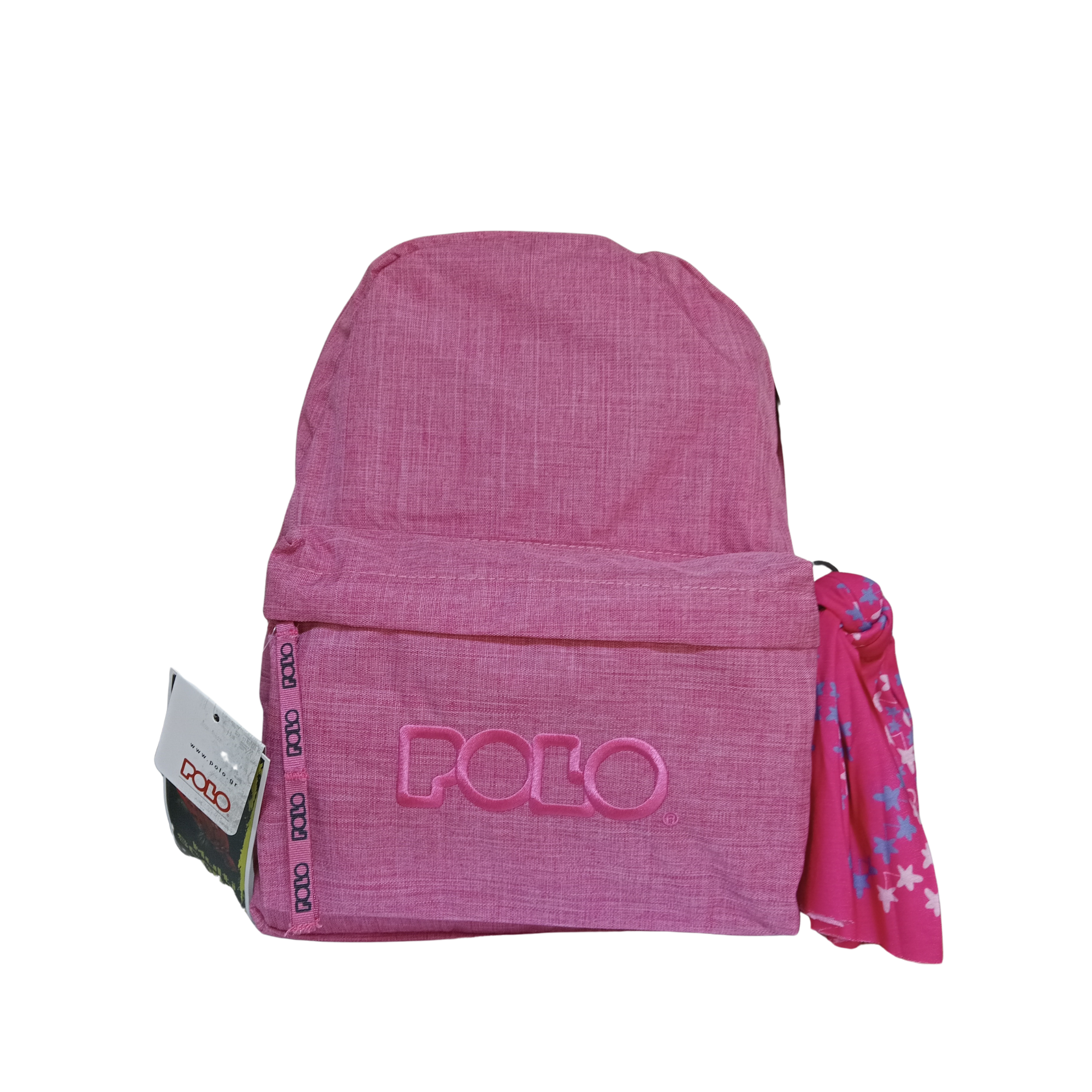 SAC A DOS POLO DOUBLE+SCARF ROSE