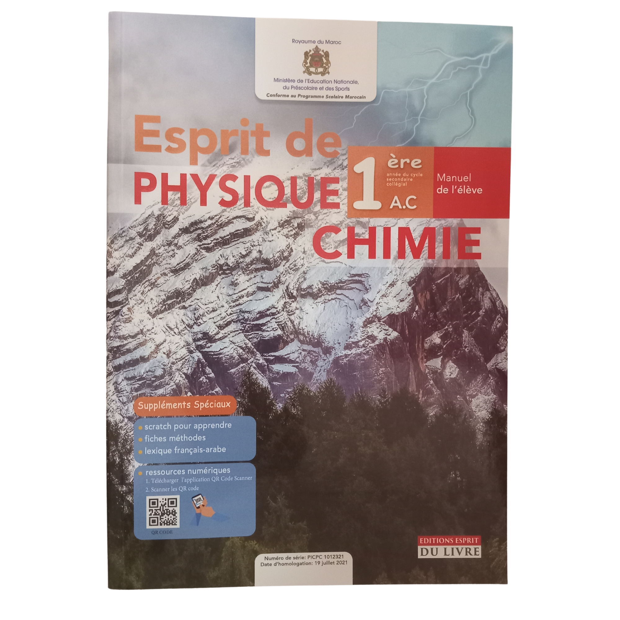 ESPRIT DE PHYSIQUE CHEMIE MANUEL 1AC ED-ESPRIT DU LIVRE