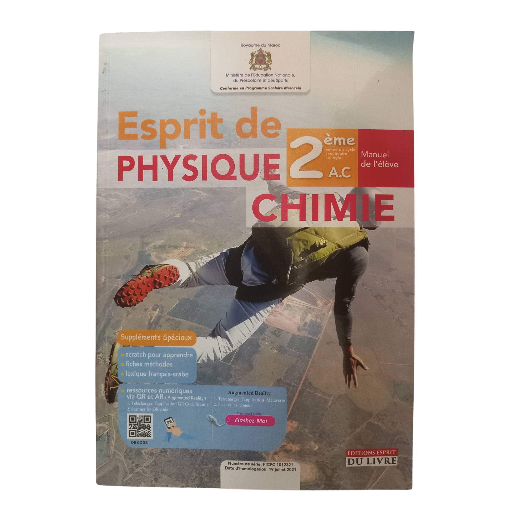 ESPRIT DE PHYSIQUE CHEMIE MANUEL 2AC ED-ESPRIT DU LIVRE
