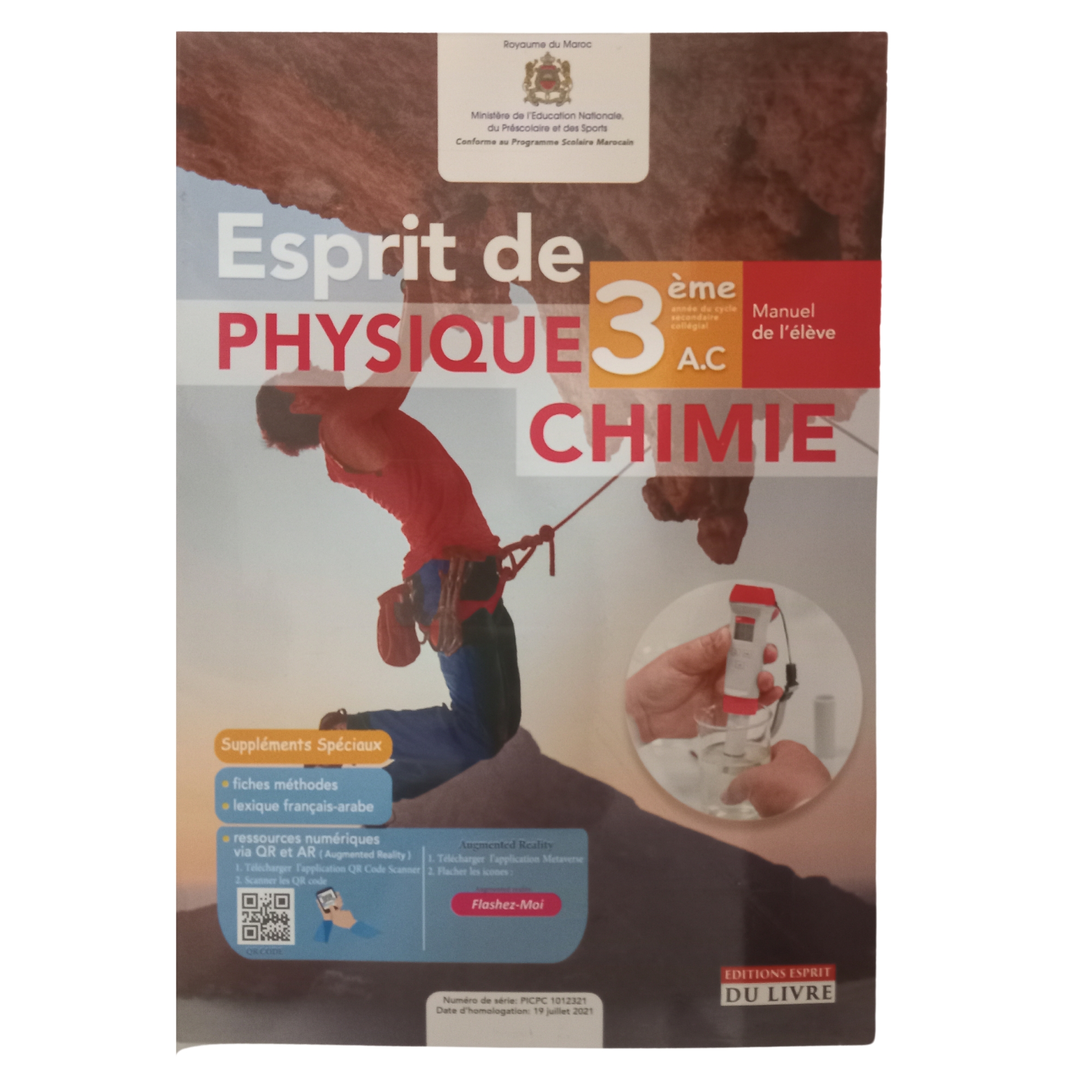 ESPRIT DE PHYSIQUE CHEMIE MANUEL 3AC ED-ESPRIT DU LIVRE