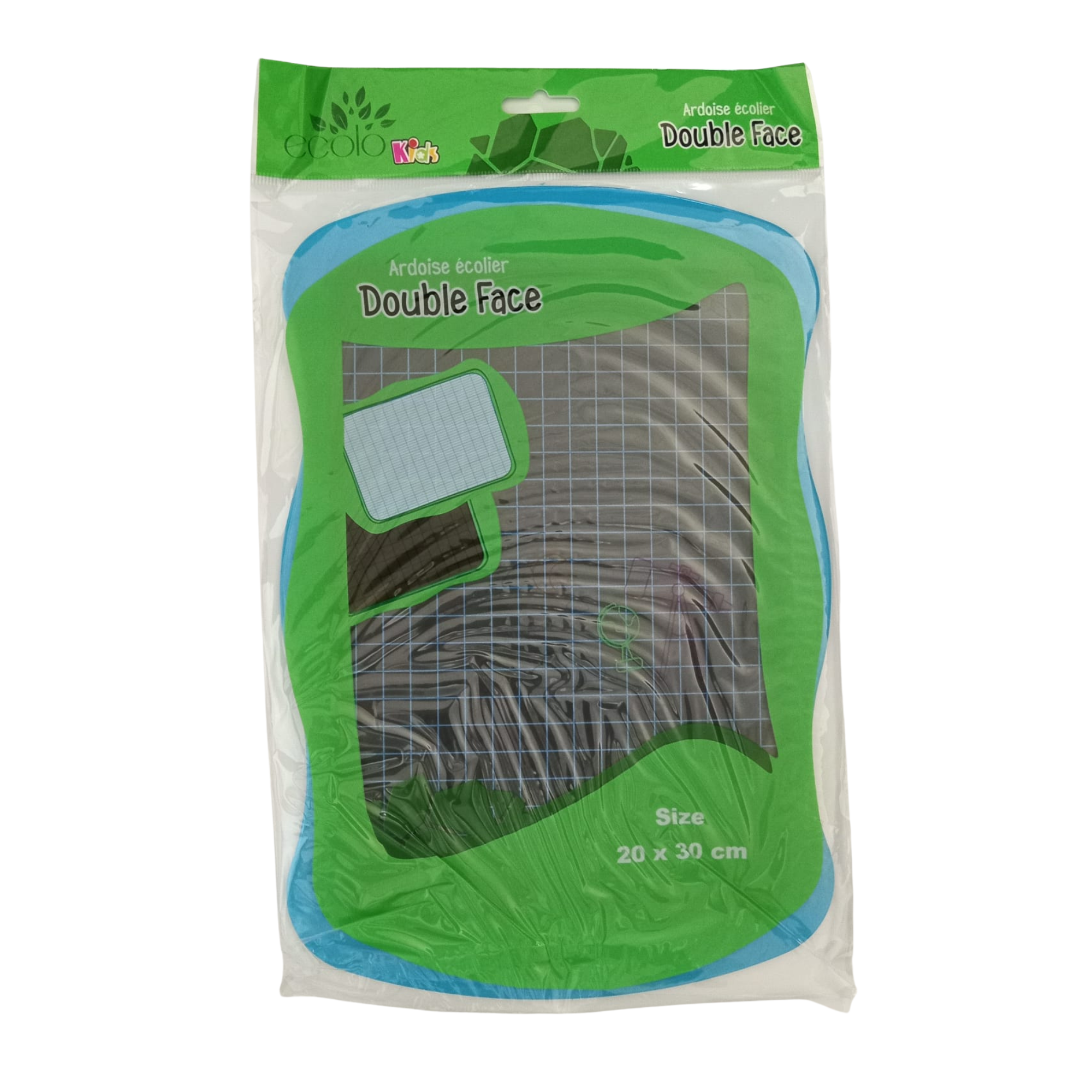 ARDOISE DOUBLE FACE EN MDF  20*27.5CM ECOLO KIDS
