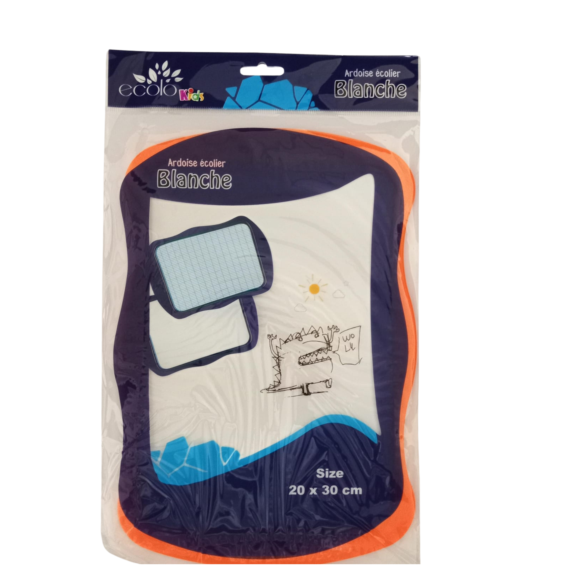ARDOISE BLANCHE EN MDF  20*27.5CM ECOLO KIDS