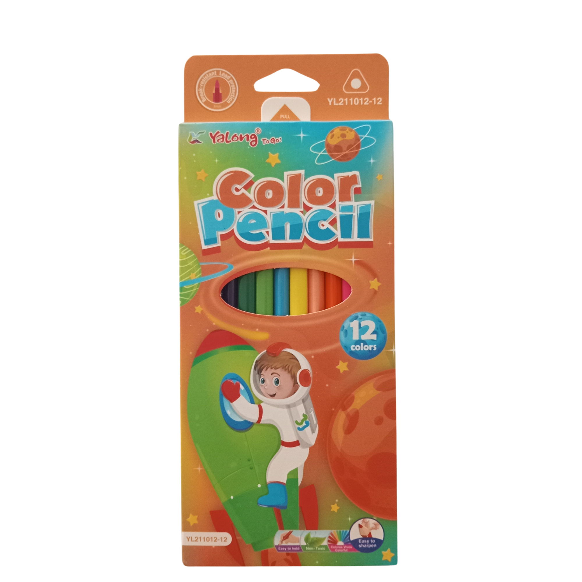 CRAYONS DE COULEUR 12PCS GF REF YL21101-12 YALONG TO GO