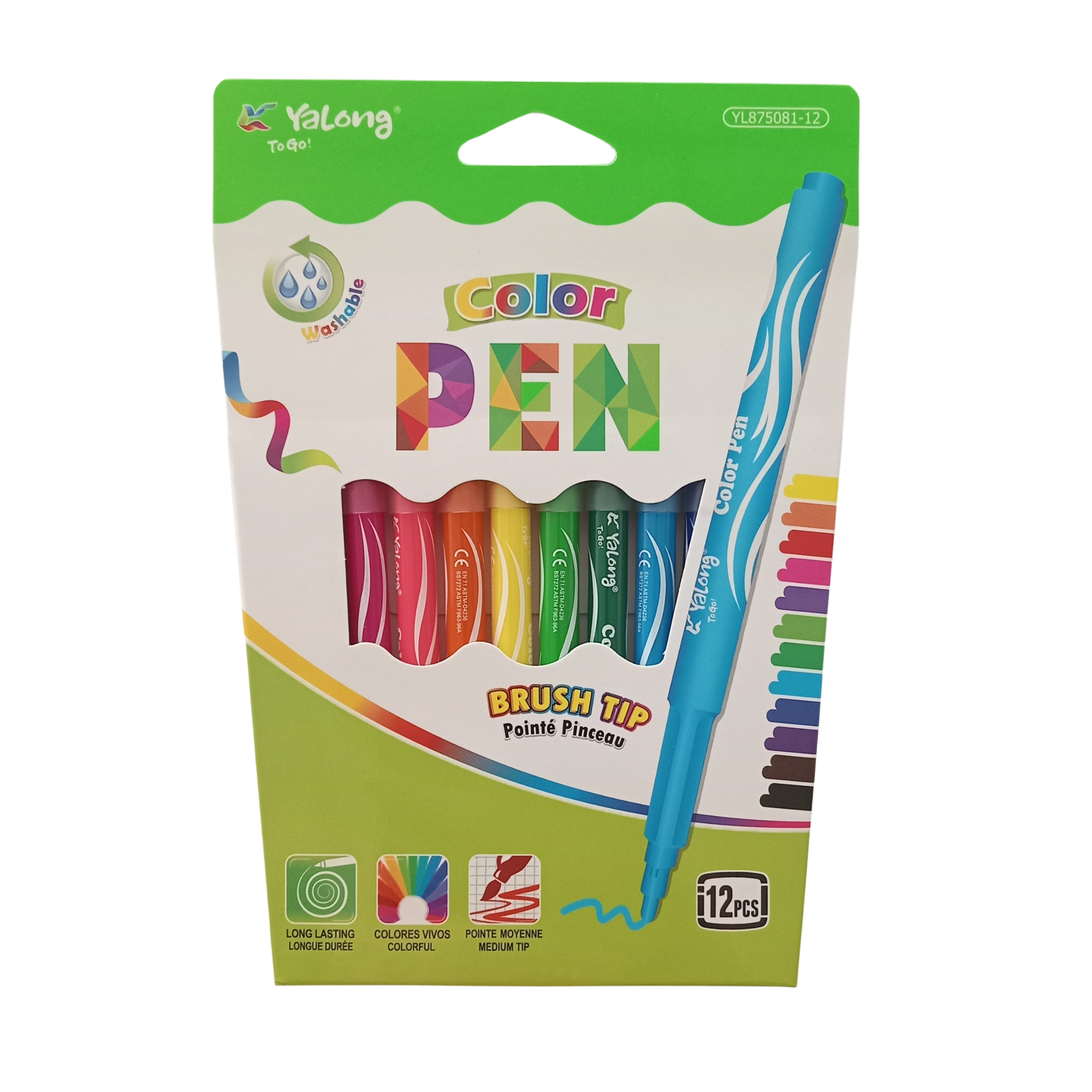 FEUTRES COULEUR 12 PCS YALONG